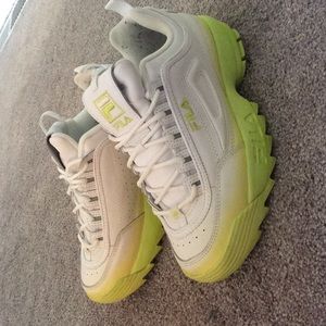Fila Disruptors (Neon Green+White)